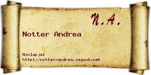 Notter Andrea névjegykártya